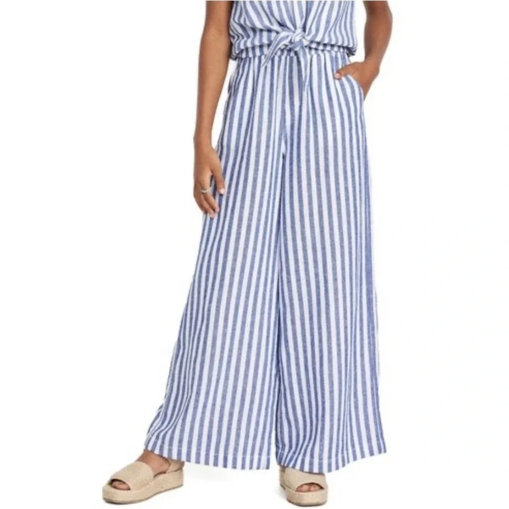 Old Navy Big Girls' Soft Linen Stripe Pants XL